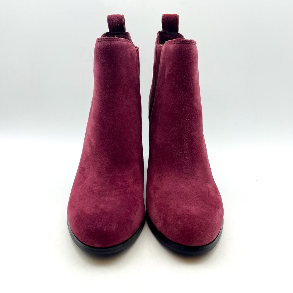 MICHAEL KORS Womens Evaline Booties Size 8.5M Mulberry Red Suede Heeled NWOB - Picture 5 of 14
